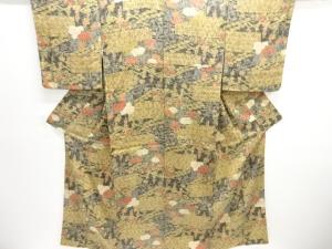 草花模様小紋着物